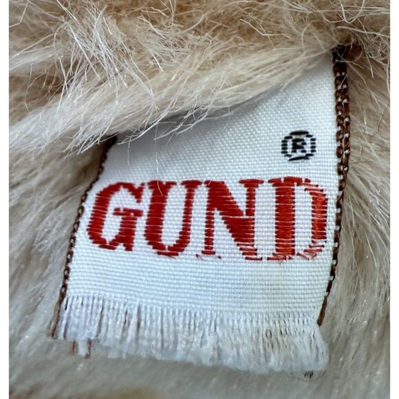 Gund Plush Apricot Teddy Bear Stuffed Animal 16" Korea Vintage Collectible Kids - Picture 5 of 7